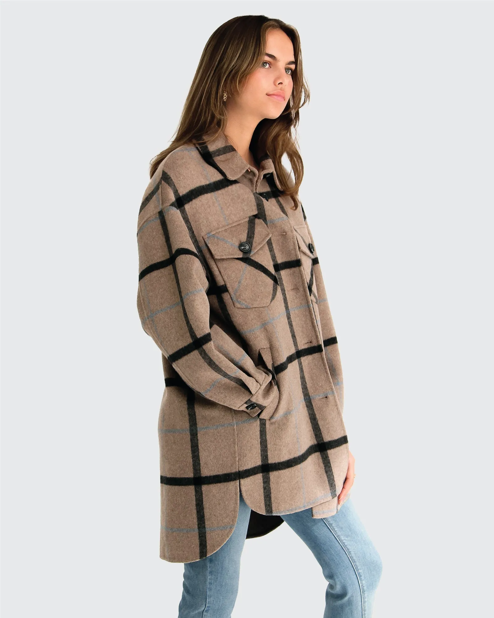 River's Edge Plaid Shacket - Haferkaro
