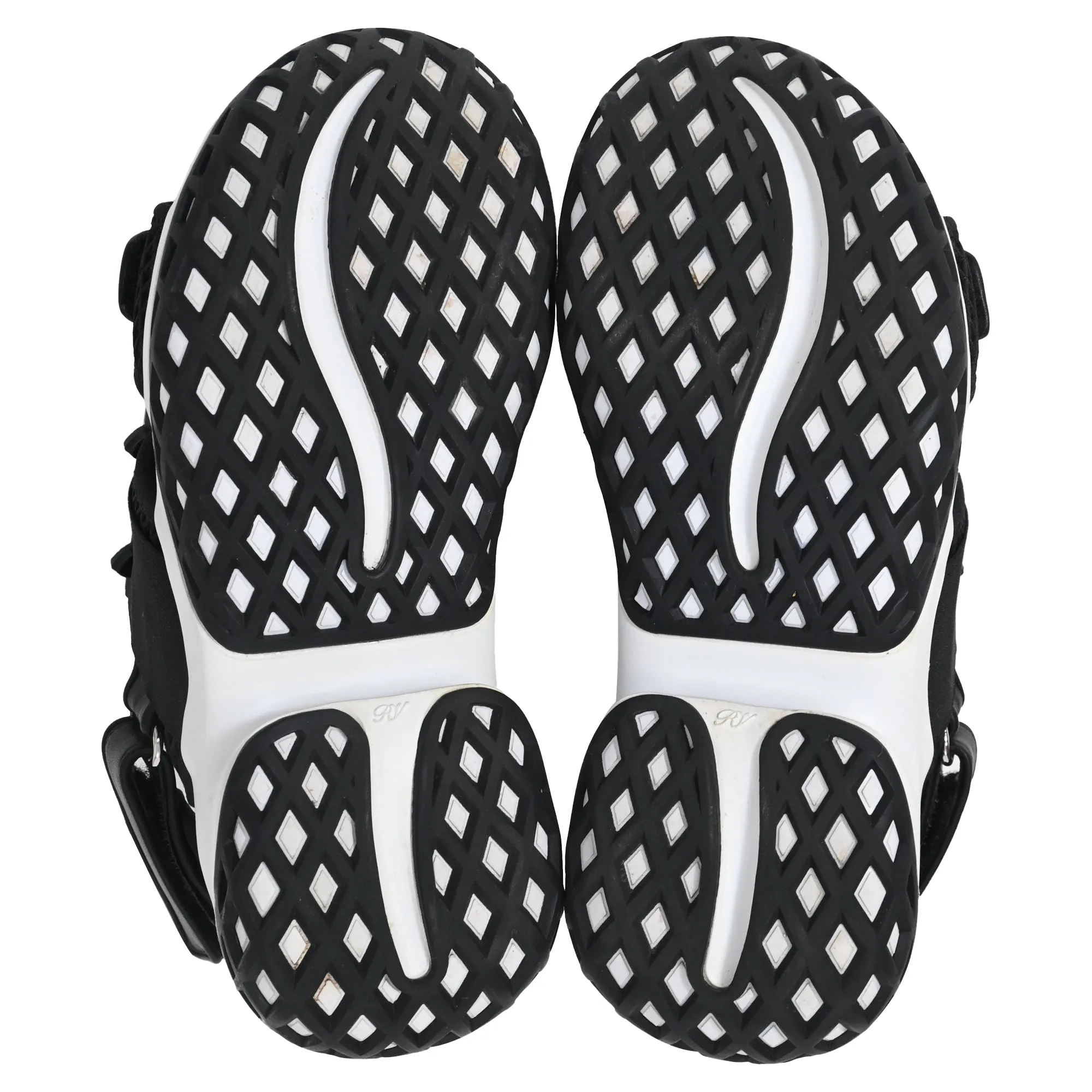 Roger Vivier Viv' Run Verzierte Sandalen in Schwarz Leder Schuhen_Roger-Vivier