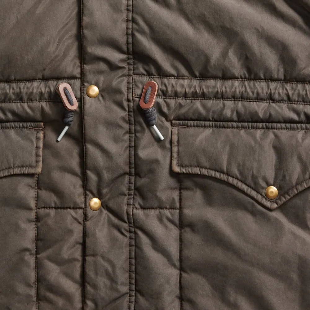 RRL von Ralph Lauren Beschichtete Twill Parka Vintage Schwarz