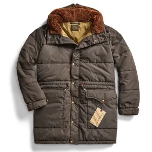 RRL von Ralph Lauren Beschichtete Twill Parka Vintage Schwarz