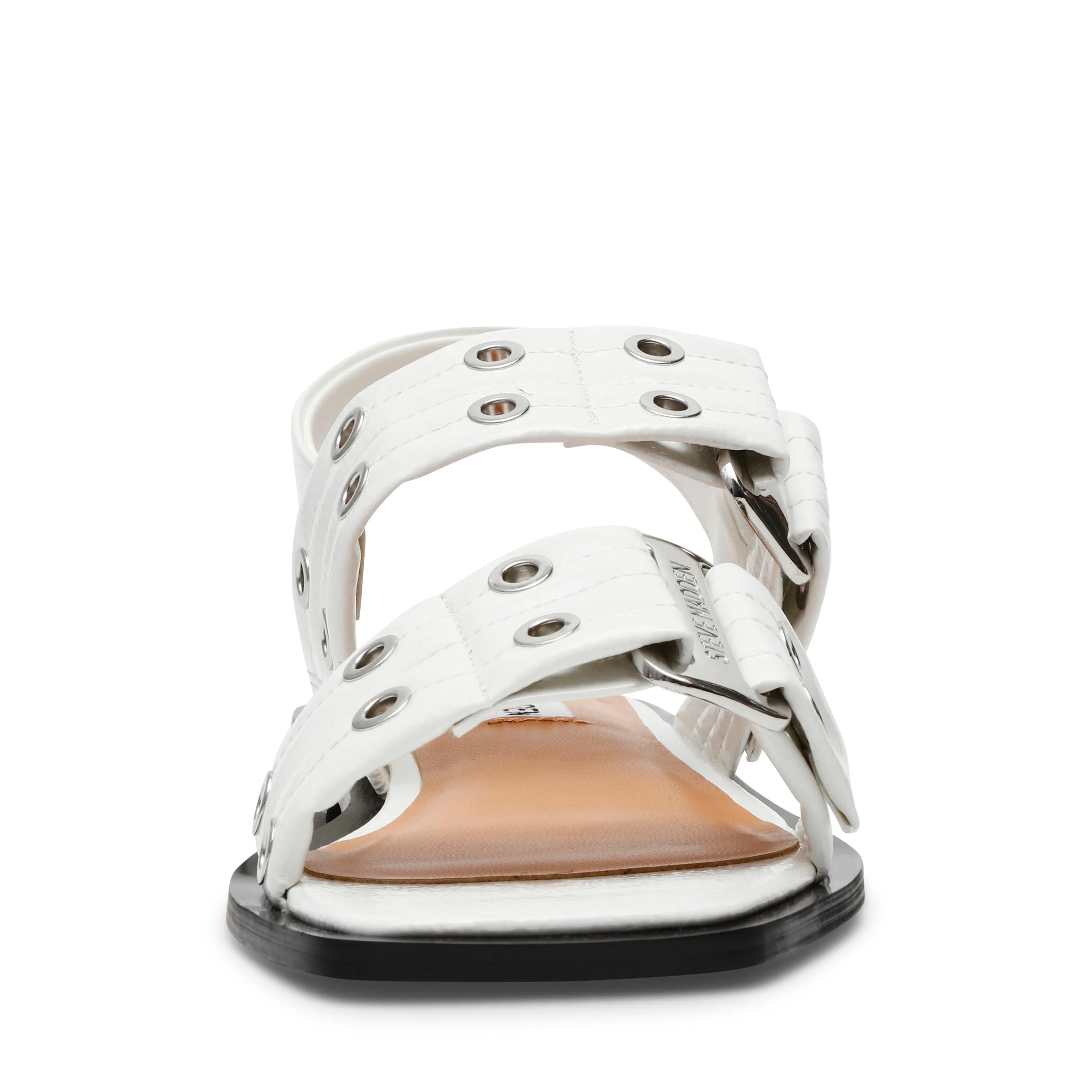 Saria-E Sandalen WEISSES GLANZLEDER