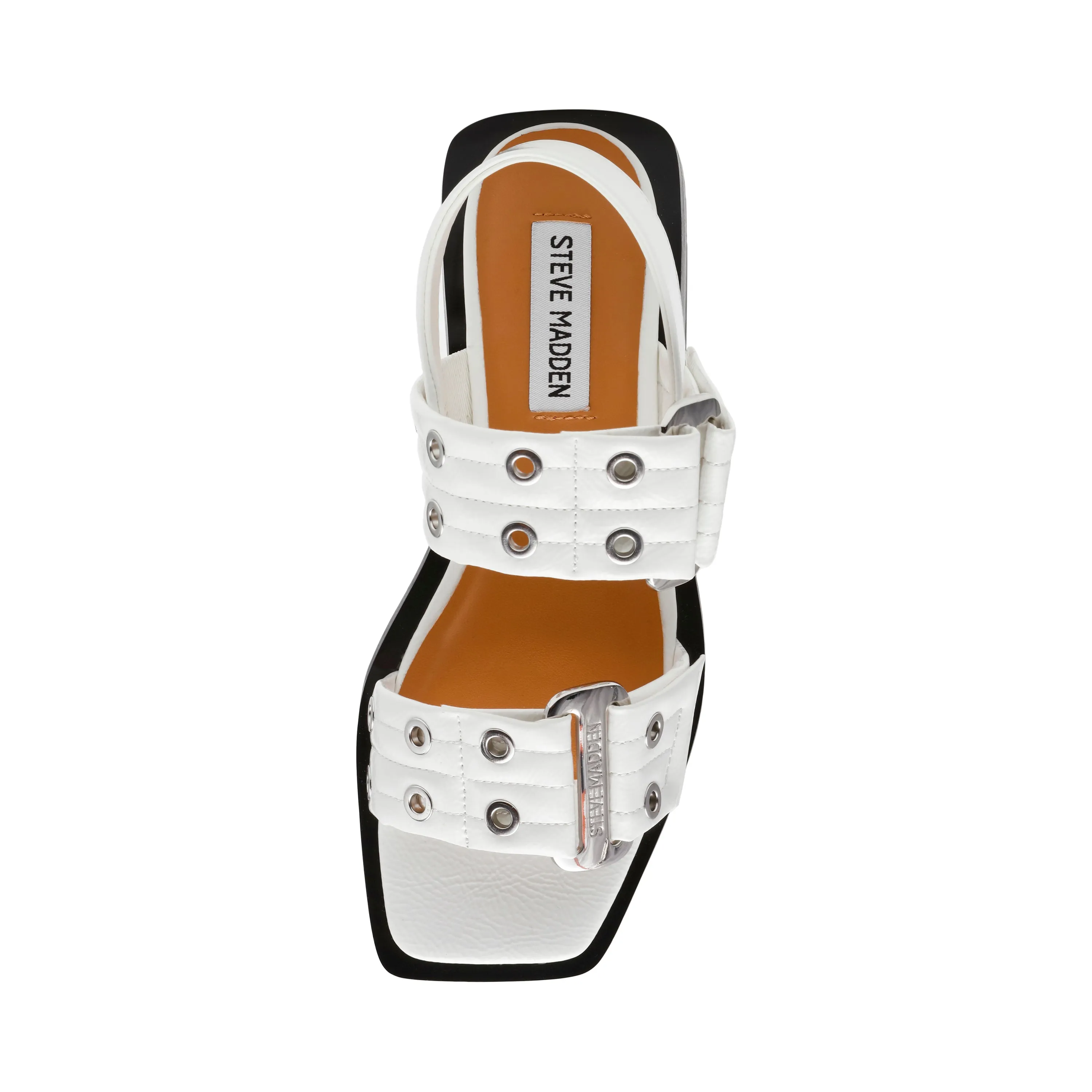 Saria-E Sandalen WEISSES GLANZLEDER
