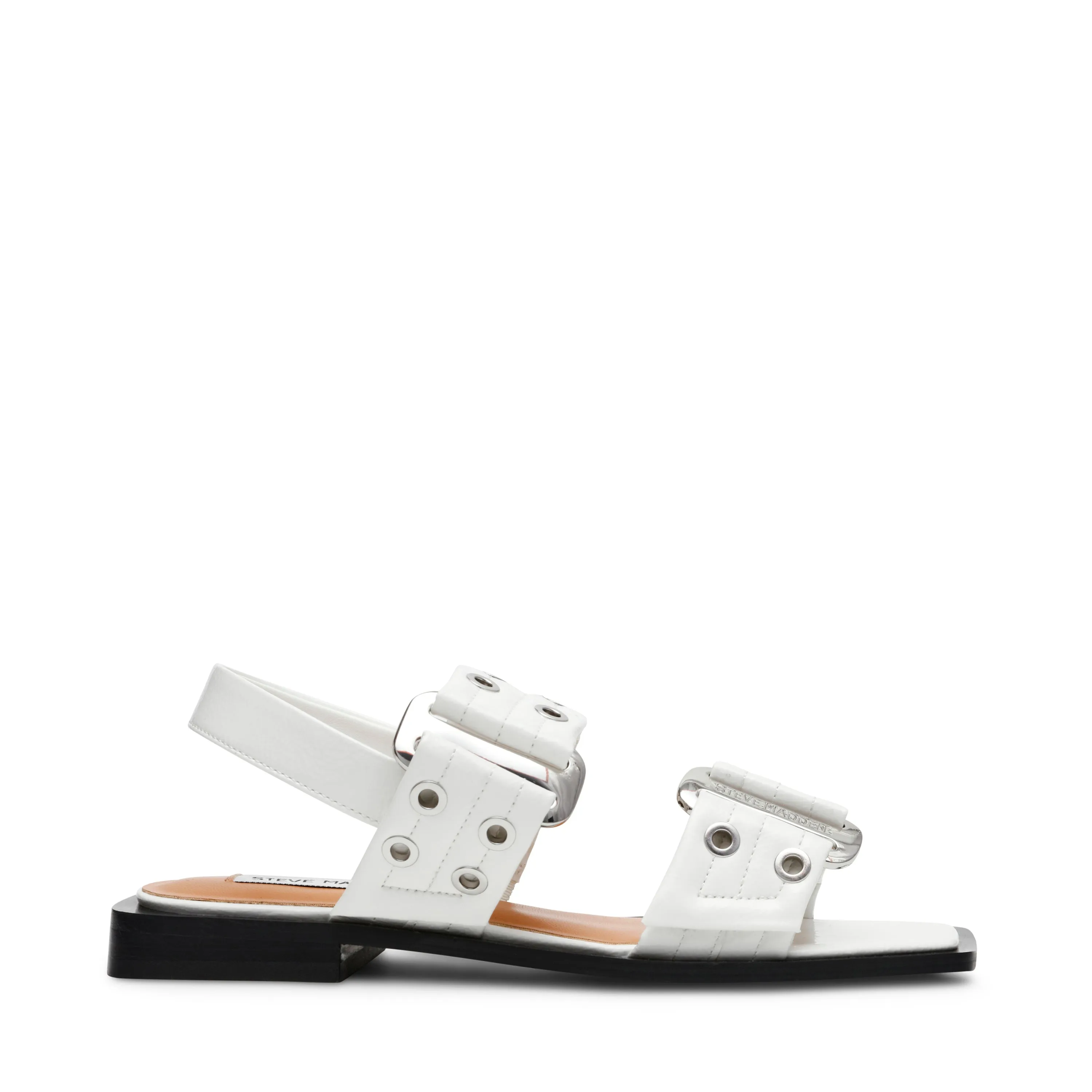 Saria-E Sandalen WEISSES GLANZLEDER
