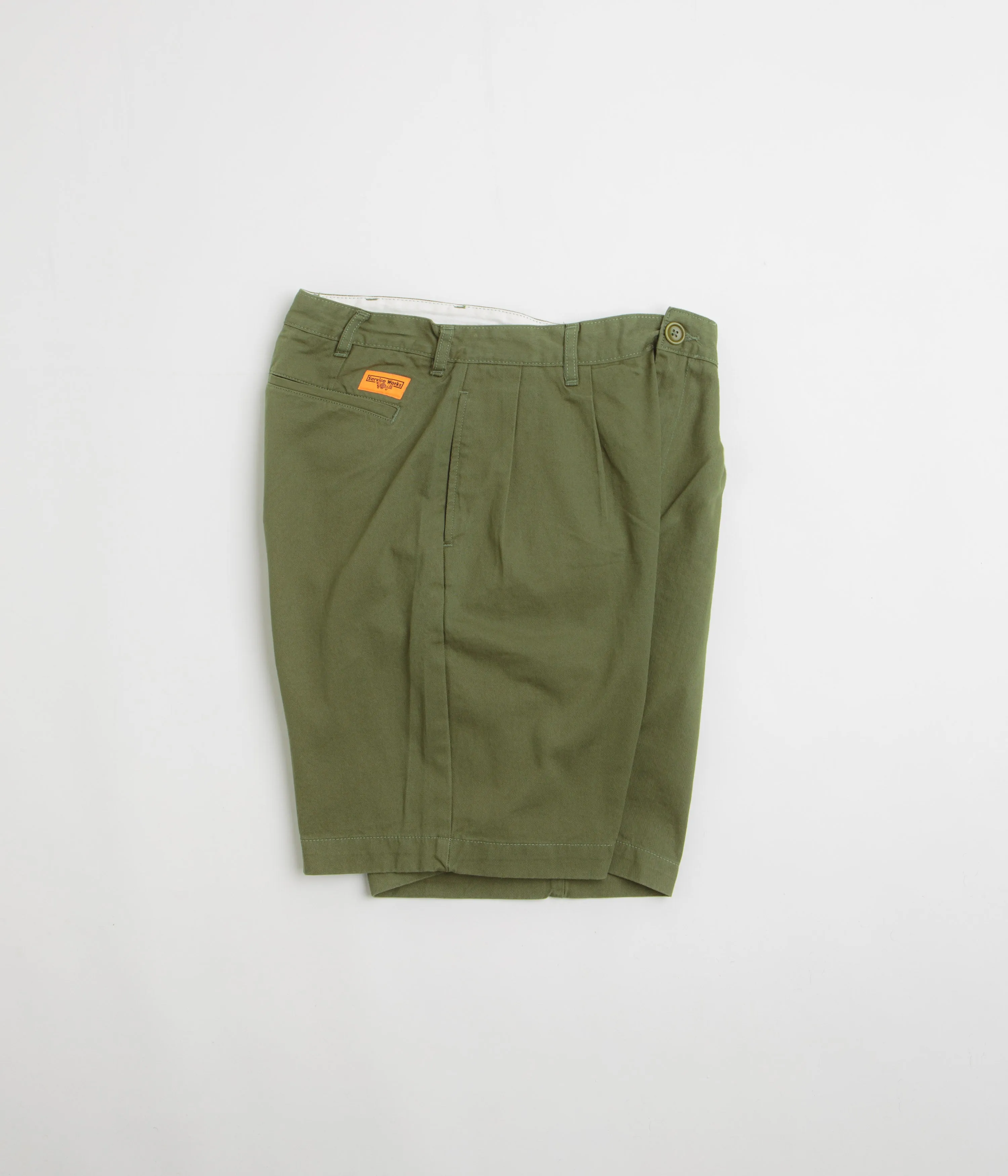 Service Works Drill Part Timer Shorts - Oliv Service Works Kleidung