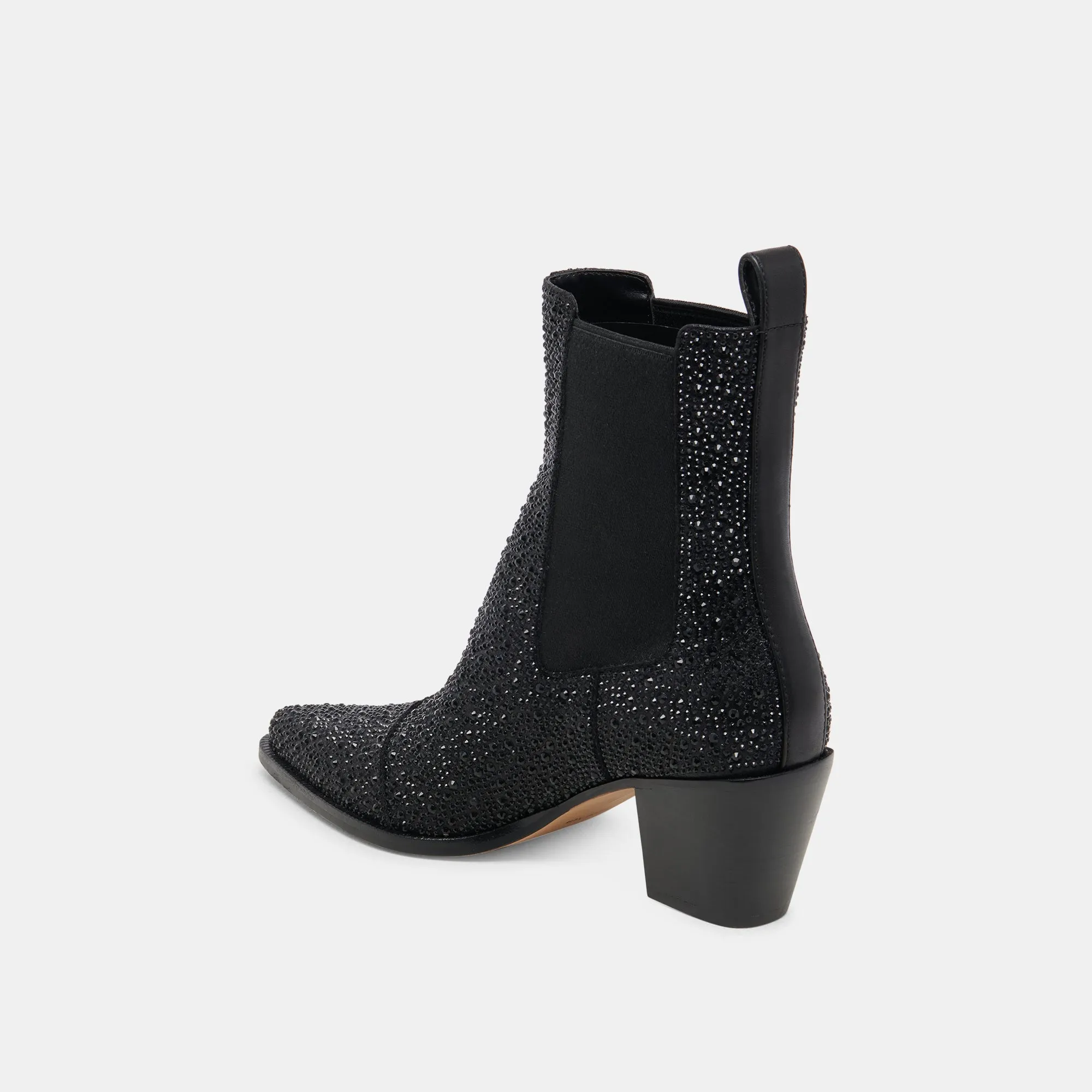 SHADIE CRYSTAL BOOTIES SCHWARZ METALLIC CRYSTAL
