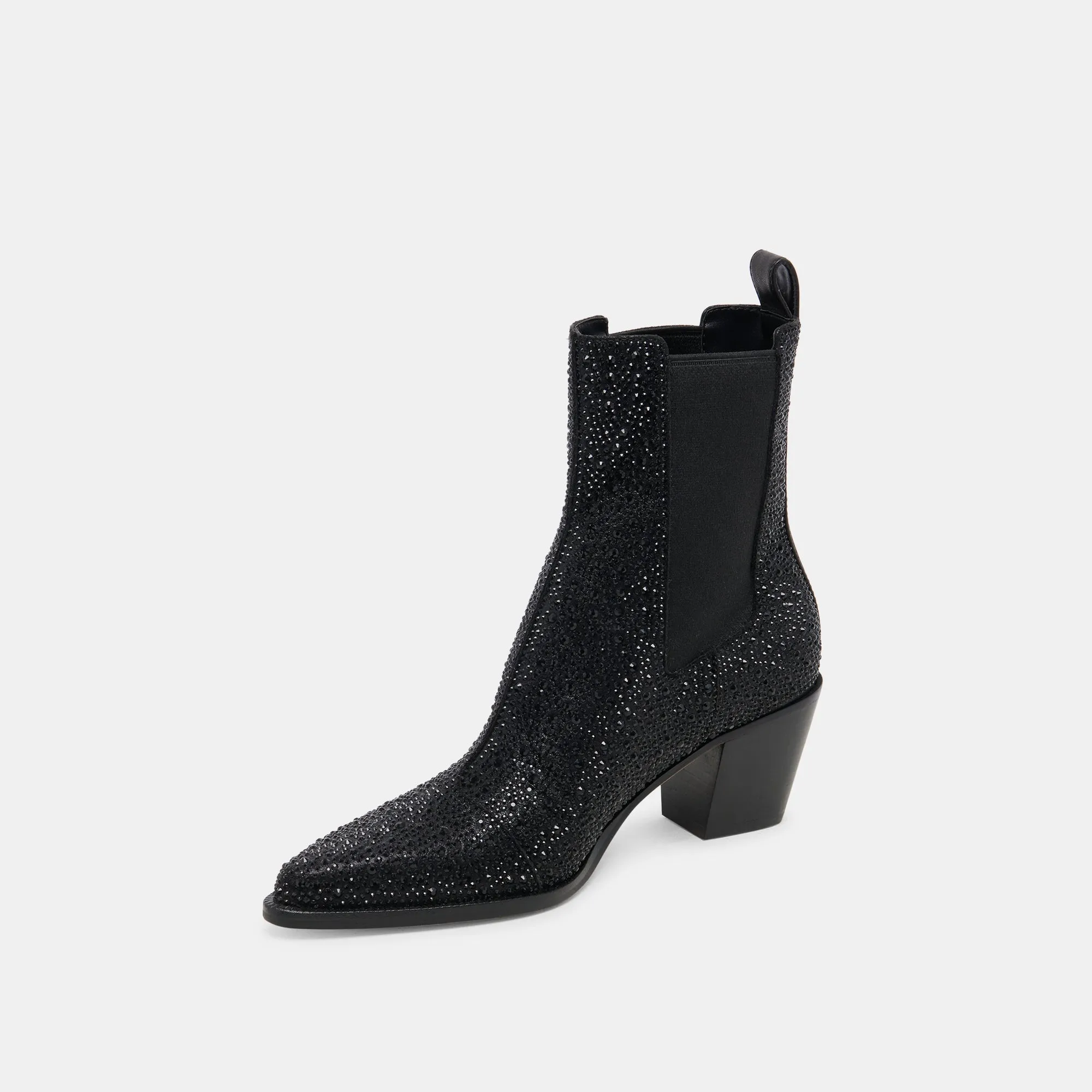 SHADIE CRYSTAL BOOTIES SCHWARZ METALLIC CRYSTAL