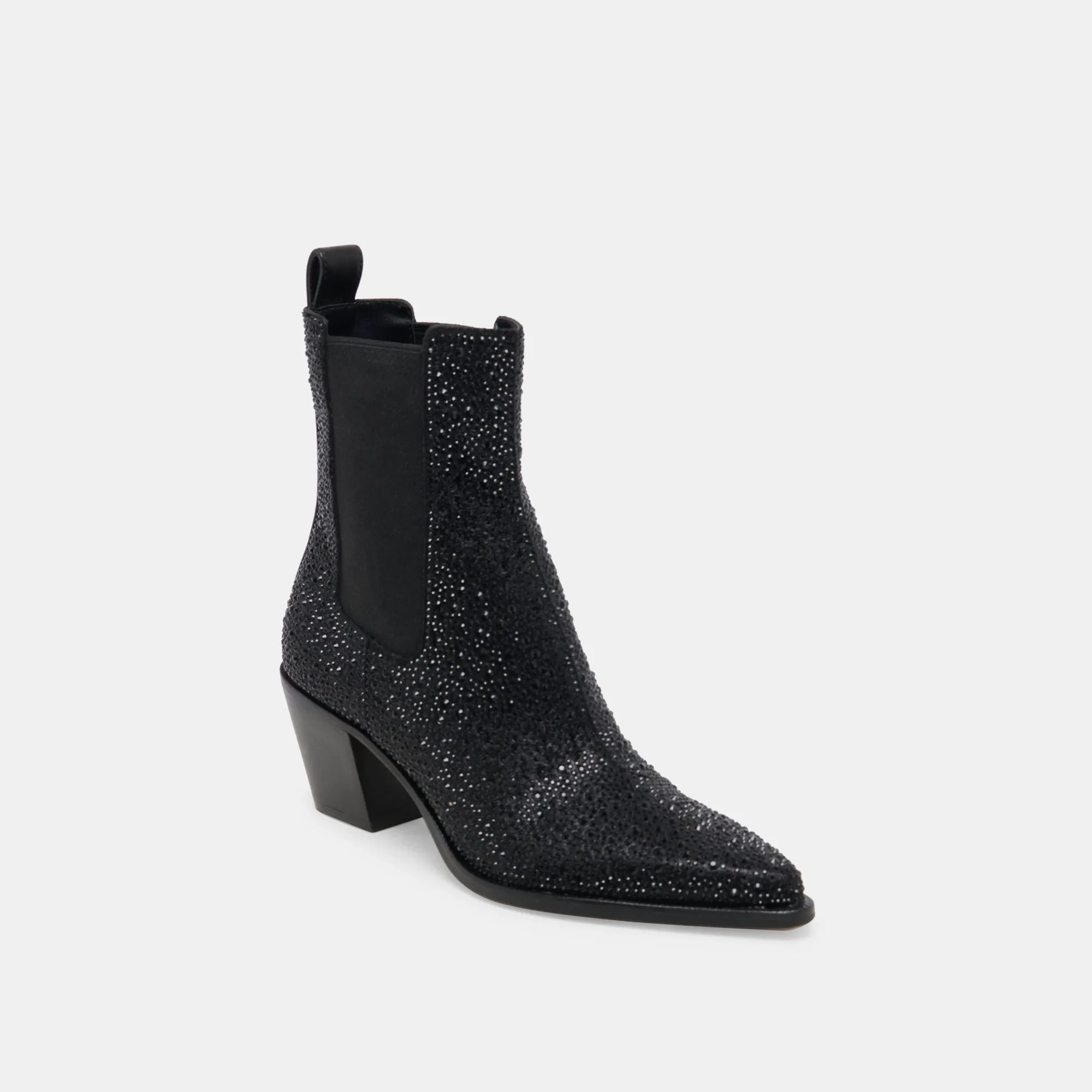 SHADIE CRYSTAL BOOTIES SCHWARZ METALLIC CRYSTAL