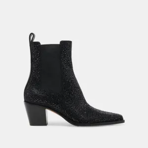 SHADIE CRYSTAL BOOTIES SCHWARZ METALLIC CRYSTAL
