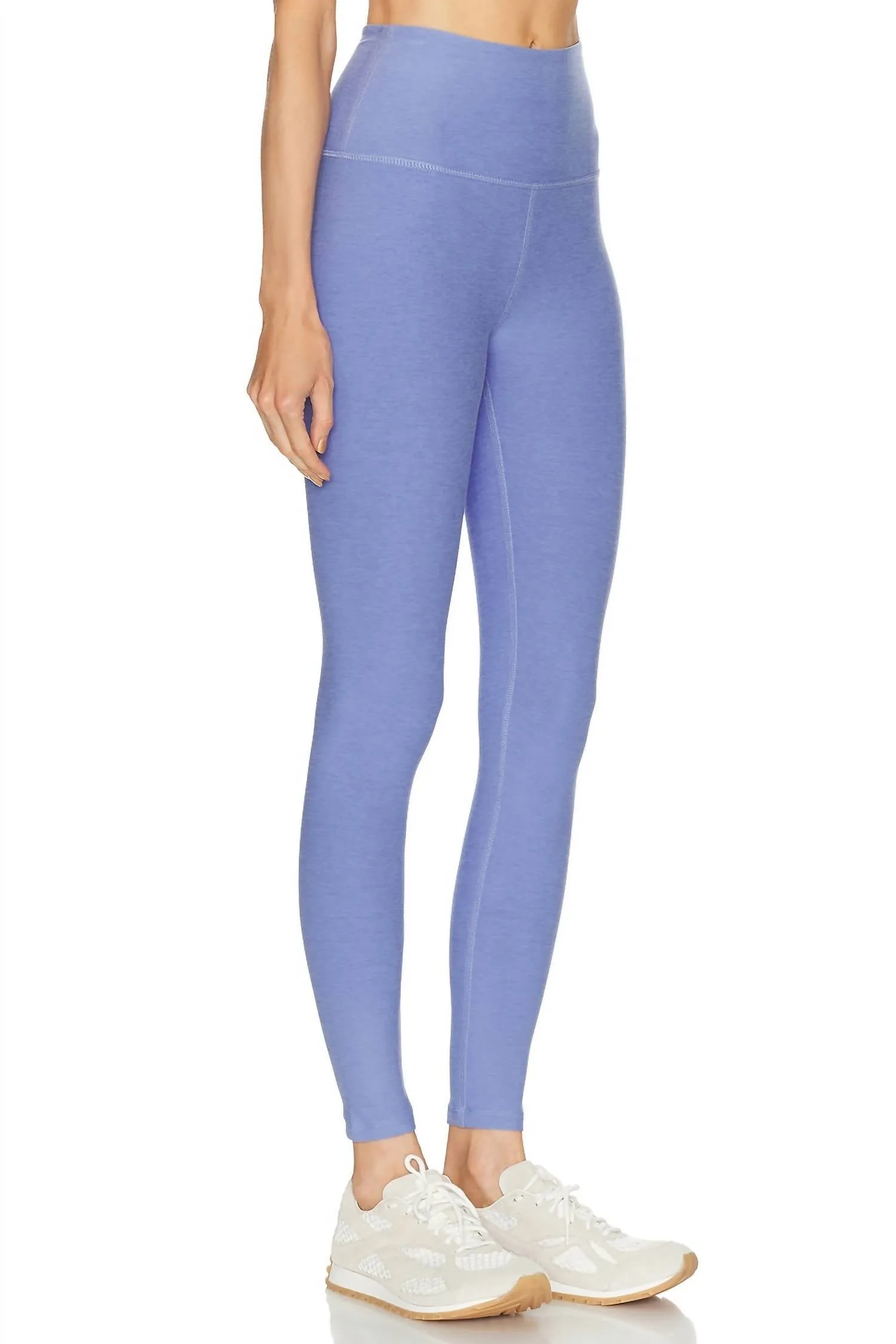 Spacedye Im Midi-HW-Legging Gefangen In Periwinkle Cloud Heather