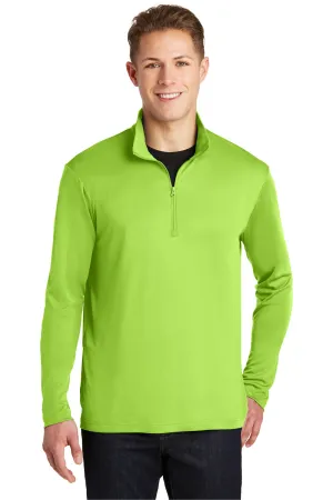 Sport-Tek Herren Competitor Feuchtigkeitstransportierendes 1/4-Zip Sweatshirt - Lime Shock Grün - Ausverkauf