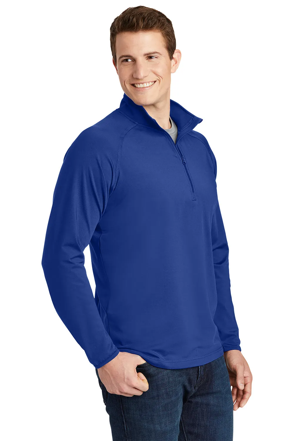 Sport-Tek Herren Sport-Wick Feuchtigkeitstransport 1/4-Zip Sweatshirt - Echt Königsblau