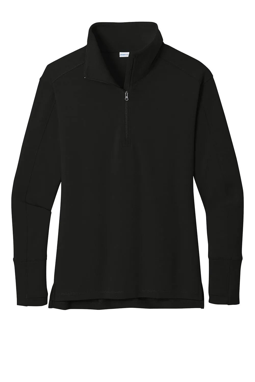 Sport-Tek Damen Flex Fleece Feuchtigkeitstransportierendes 1/4-Zip Sweatshirt - Schwarz