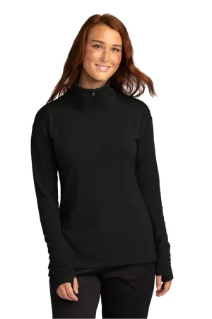 Sport-Tek Damen Flex Fleece Feuchtigkeitstransportierendes 1/4-Zip Sweatshirt - Schwarz