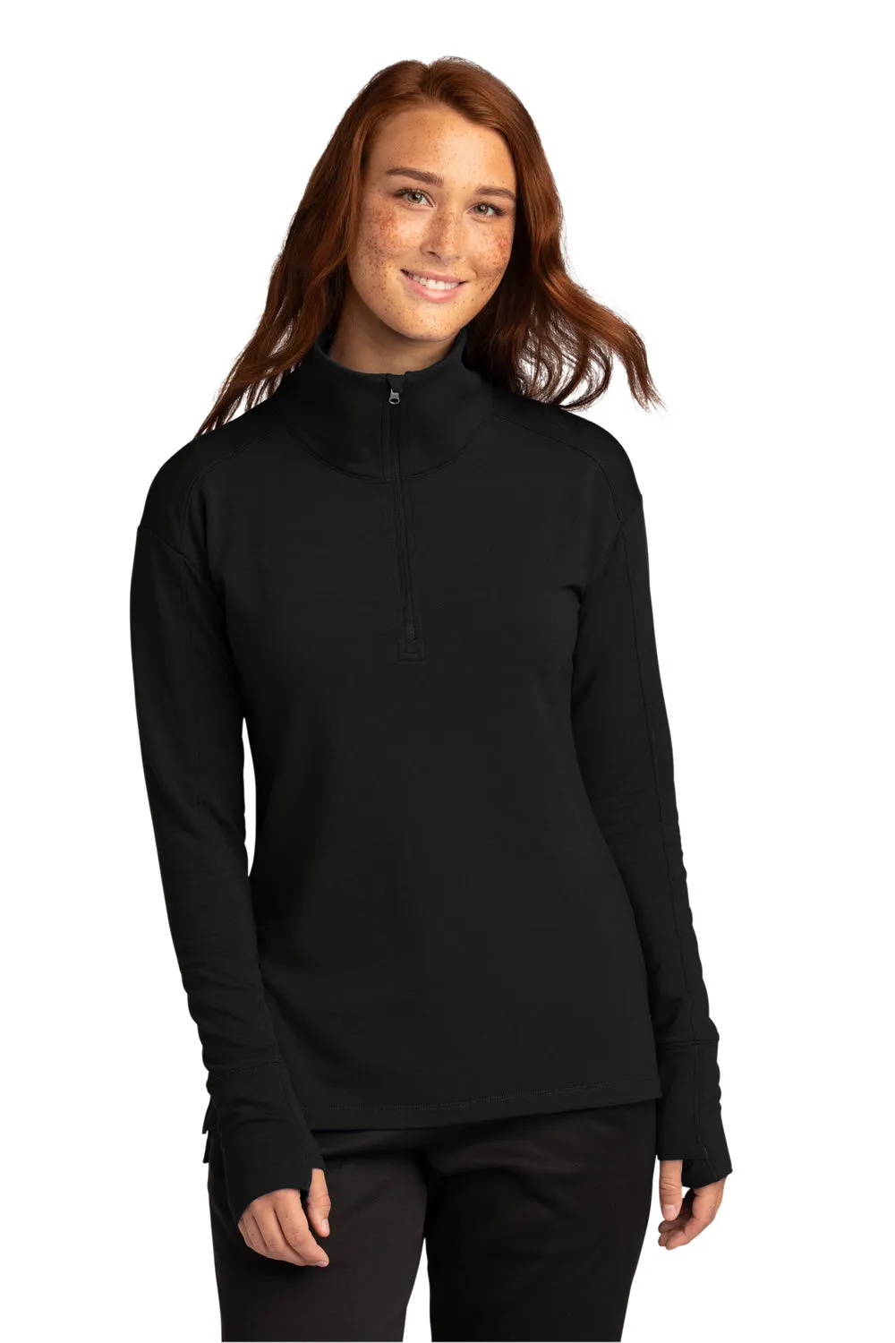 Sport-Tek Damen Flex Fleece Feuchtigkeitstransportierendes 1/4-Zip Sweatshirt - Schwarz