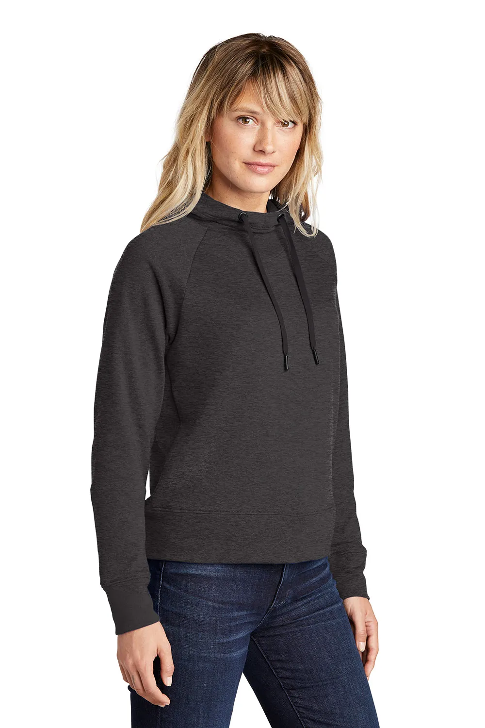 Sport-Tek Damen French Terry Kapuzenpullover Hoodie - Heather Schwarz - Ausverkauf