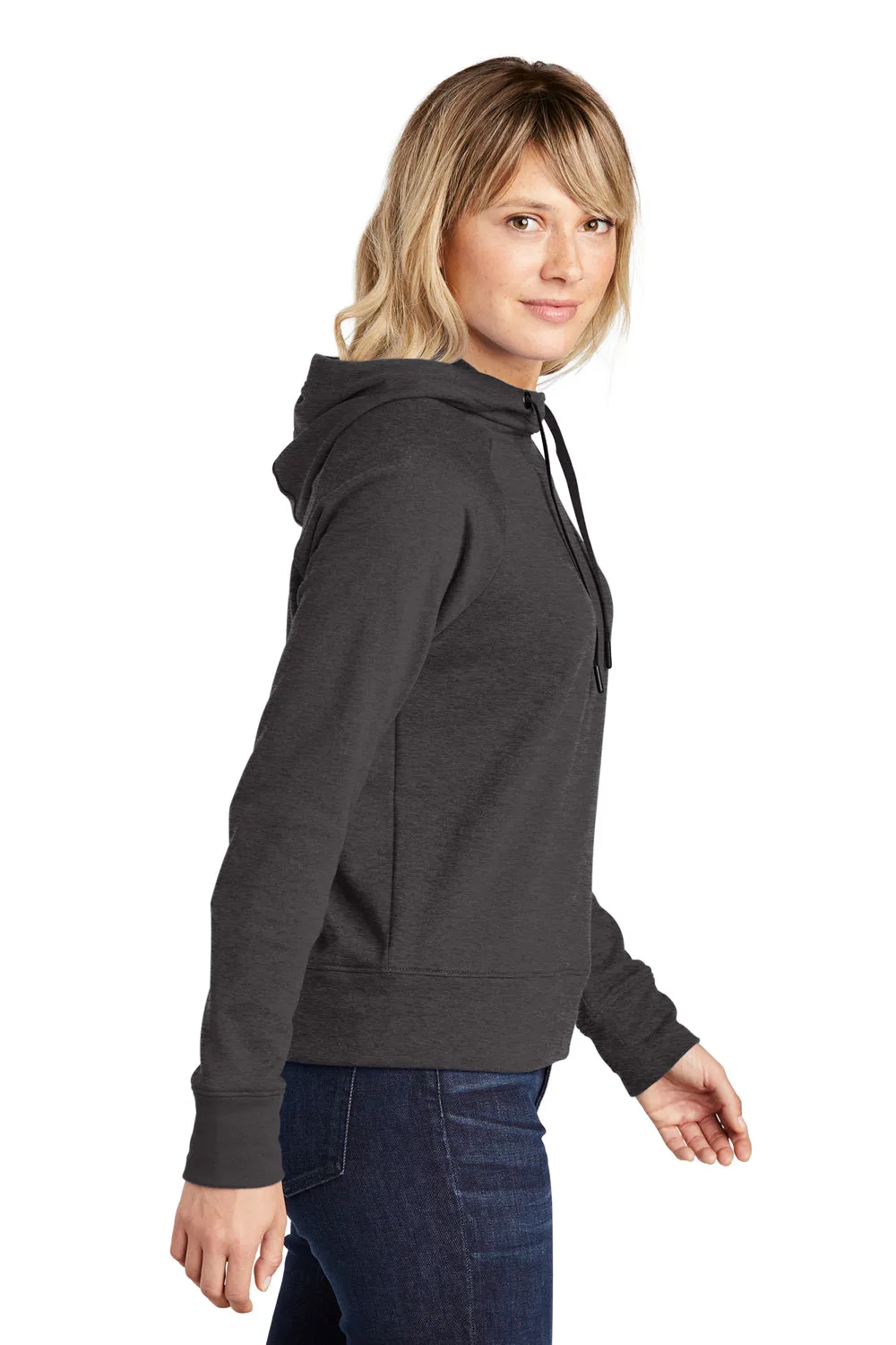 Sport-Tek Damen French Terry Kapuzenpullover Hoodie - Heather Schwarz - Ausverkauf