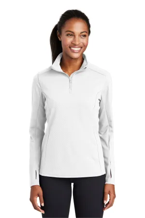 Sport-Tek Damen Sport-Wick Feuchtigkeitstransportierendes 1/4-Zip Sweatshirt - Weiß - Ausverkauf