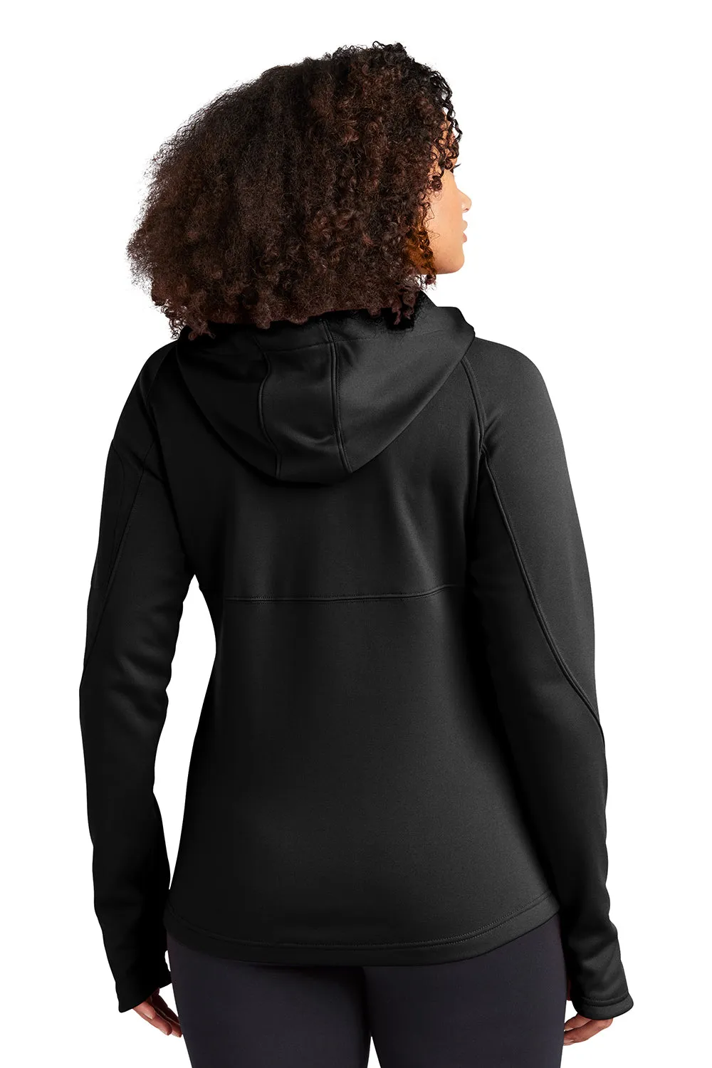 Sport-Tek Damen Tech Feuchtigkeitstransportierende Fleece Full-Zip Kapuzenpullover Hoodie mit Taschen - Schwarz