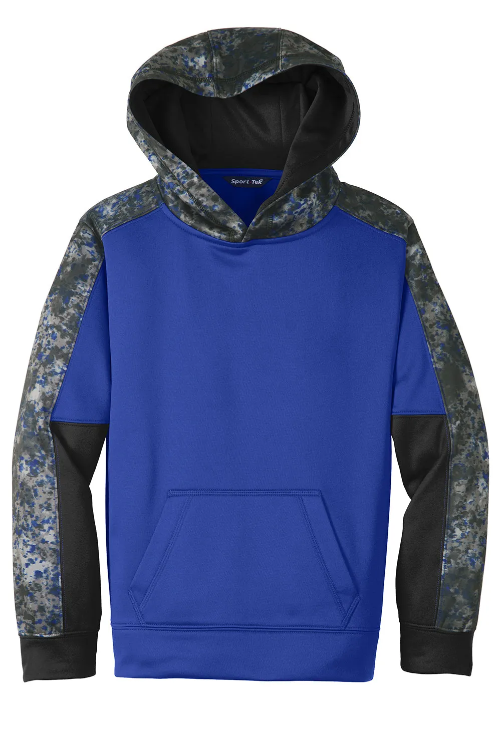 Sport-Tek Jugend Sport-Wick Mineral Freeze Feuchtigkeitstransportierende Fleece Kapuzenpullover Hoodie mit Beuteltasche - Echt Königsblau