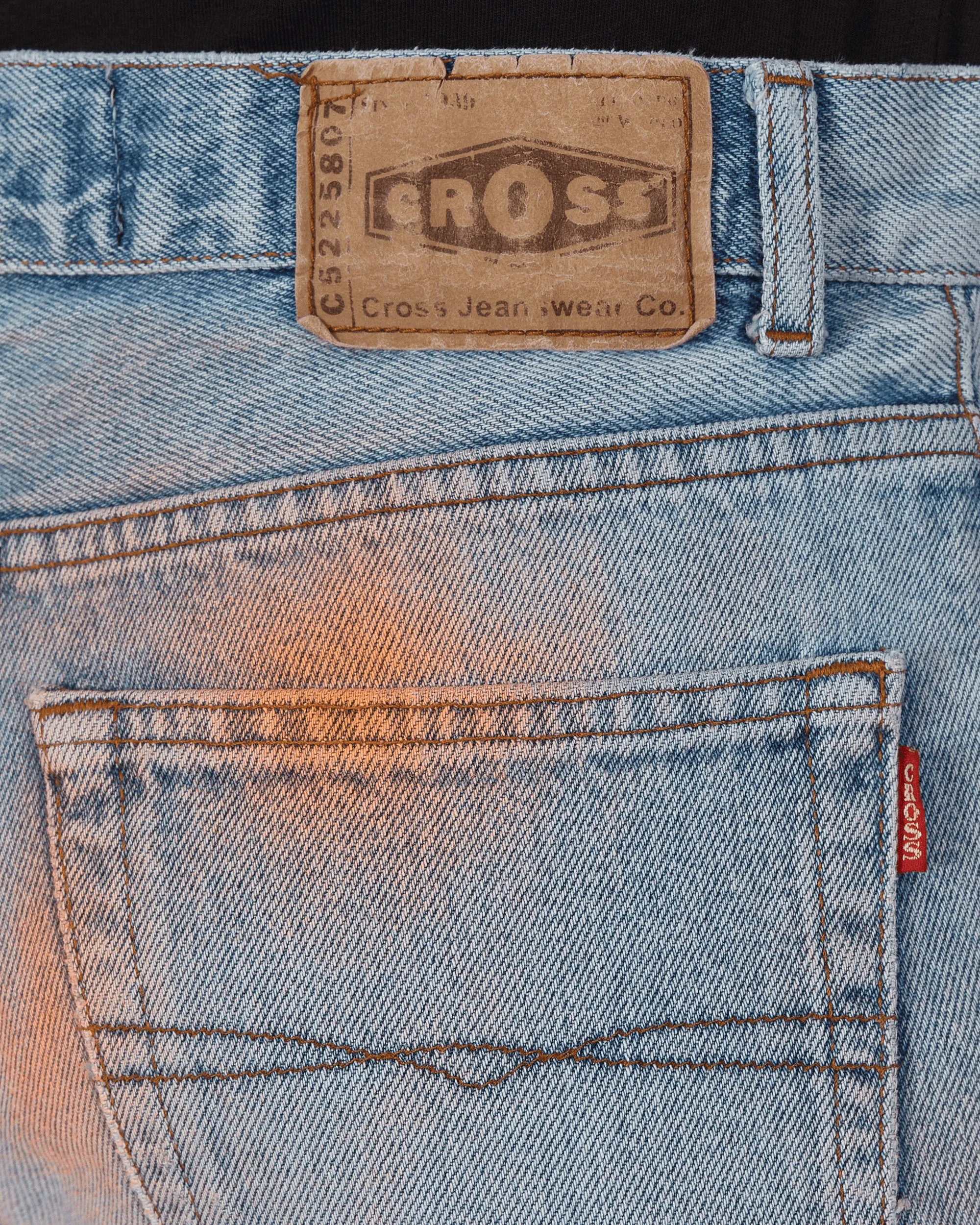 Vintage-Spray-Jeanshose in Blau