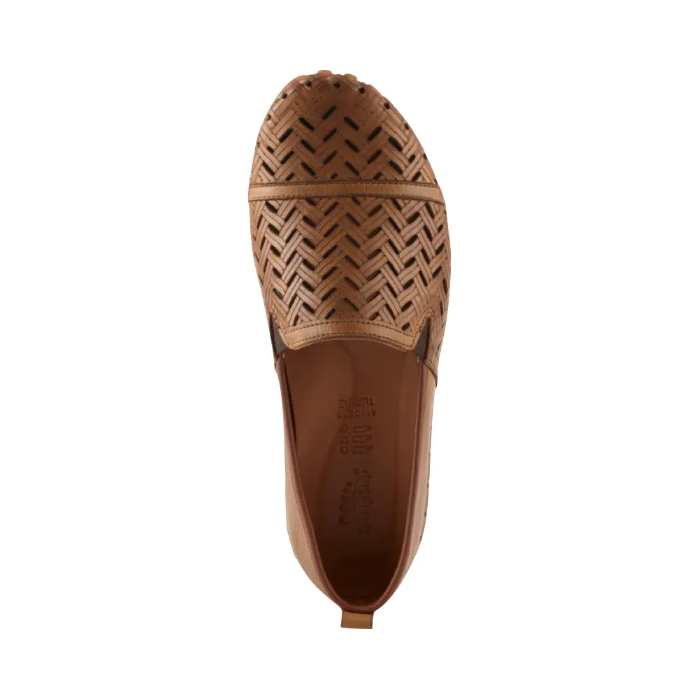 Spring Step Damen Kapri Schlupfschuh Flach in Braun