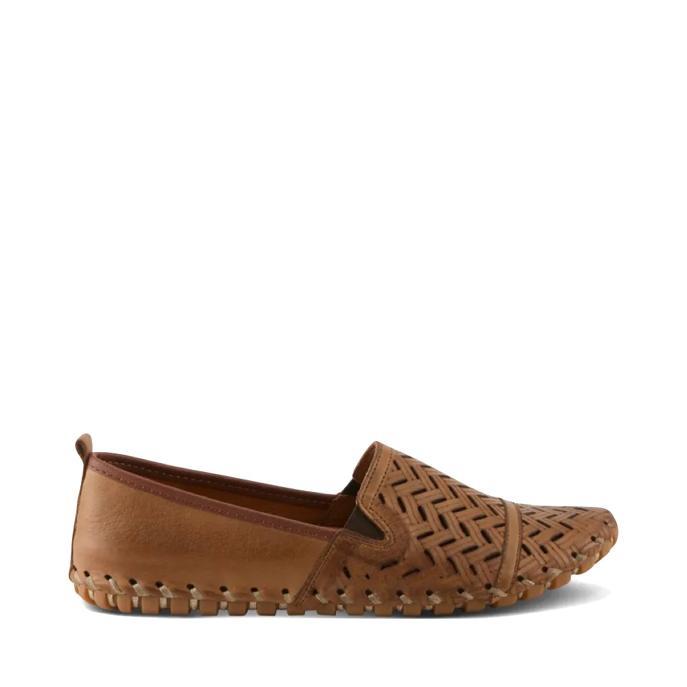 Spring Step Damen Kapri Schlupfschuh Flach in Braun