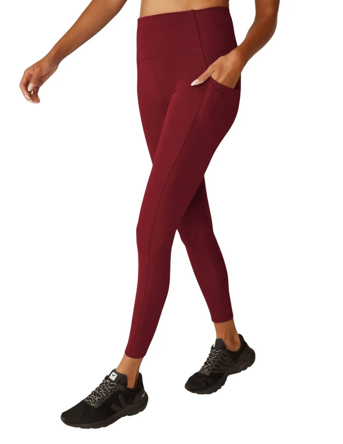 Strive Pocket Midi Legging In California Merlot