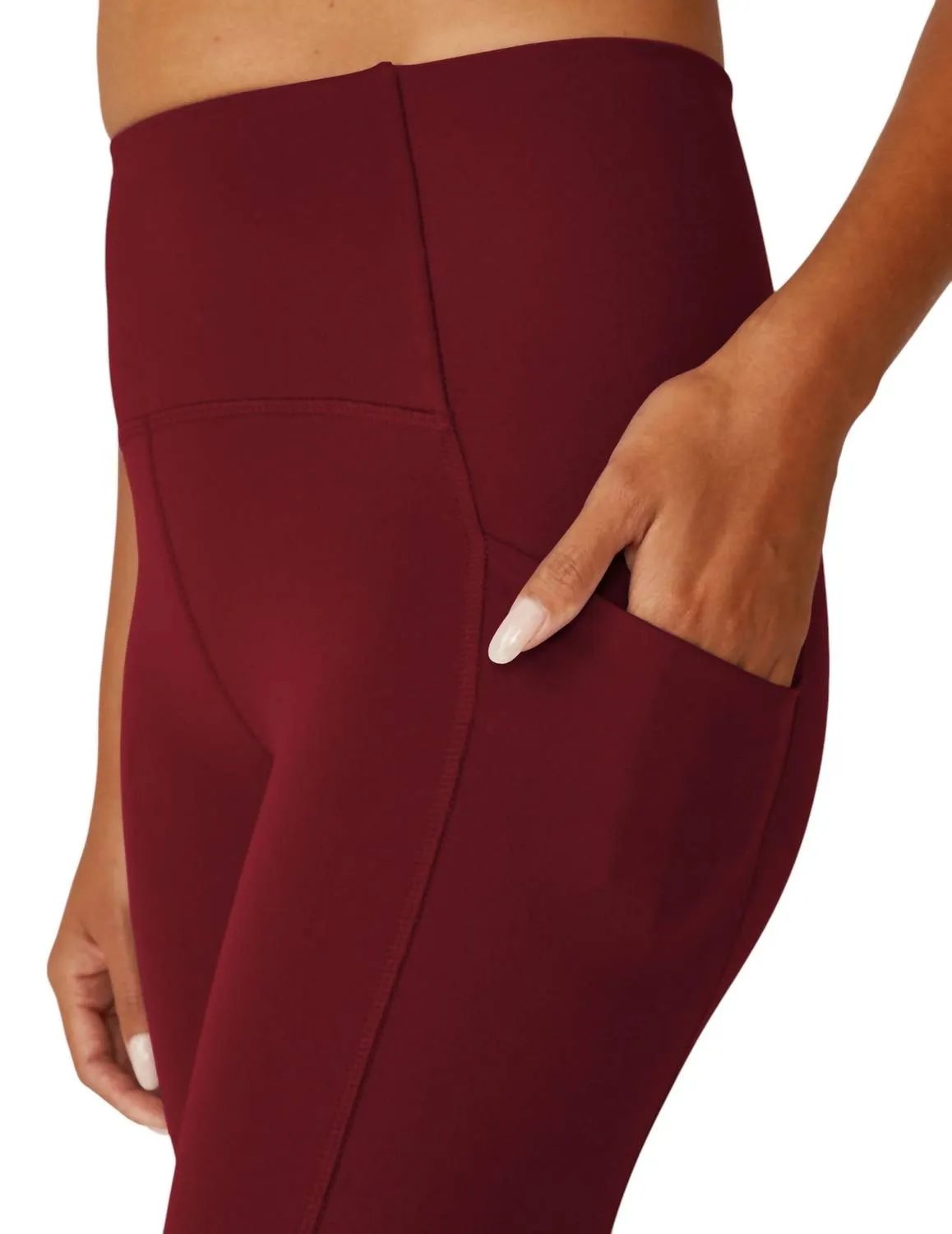 Strive Pocket Midi Legging In California Merlot