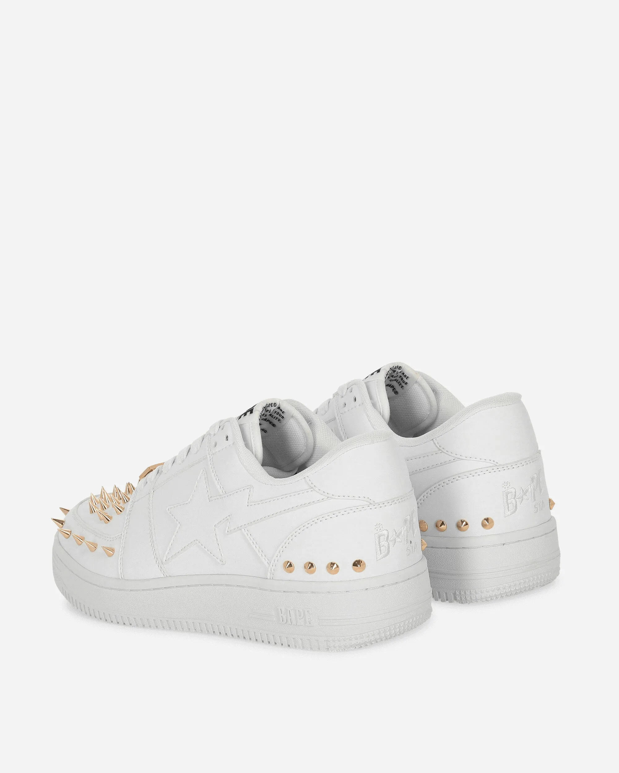 BAPE STA Low M1 Sneakers Weiß mit Nieten