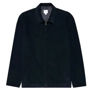 Sunspel Cord Harrington Jacke Marineblau