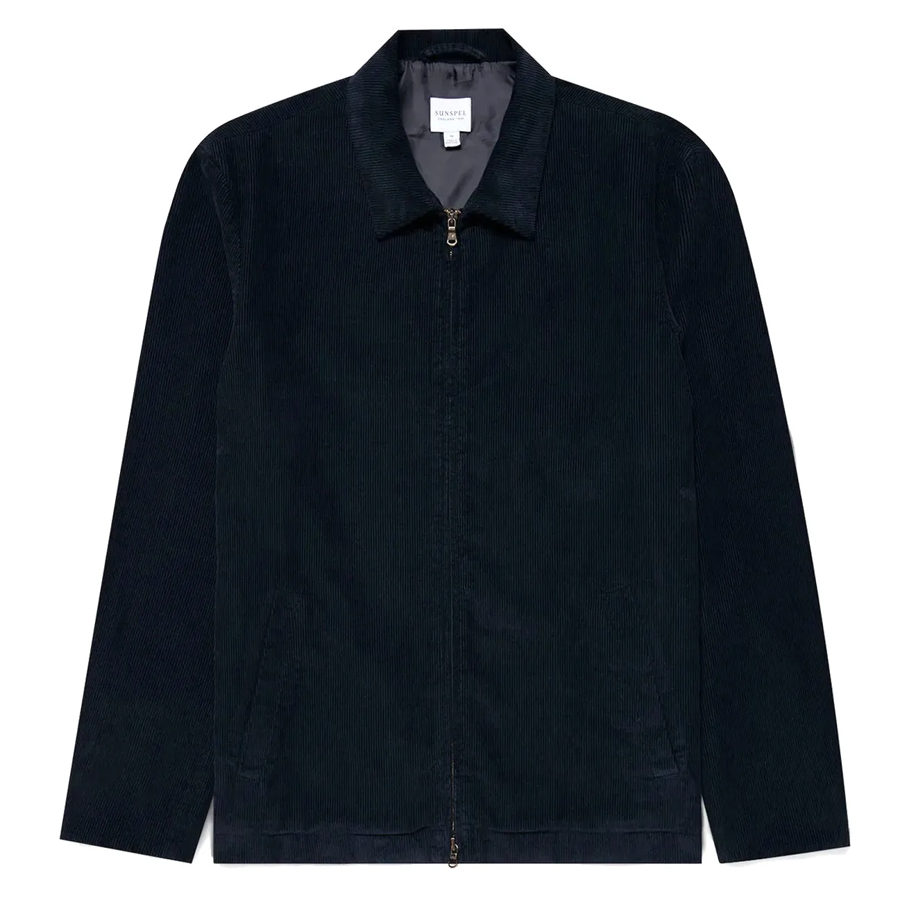 Sunspel Cord Harrington Jacke Marineblau