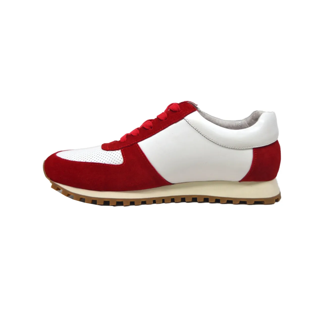 Surrey Sneakers in Rot & Weiß mit Leder- und Wildleder-Mix