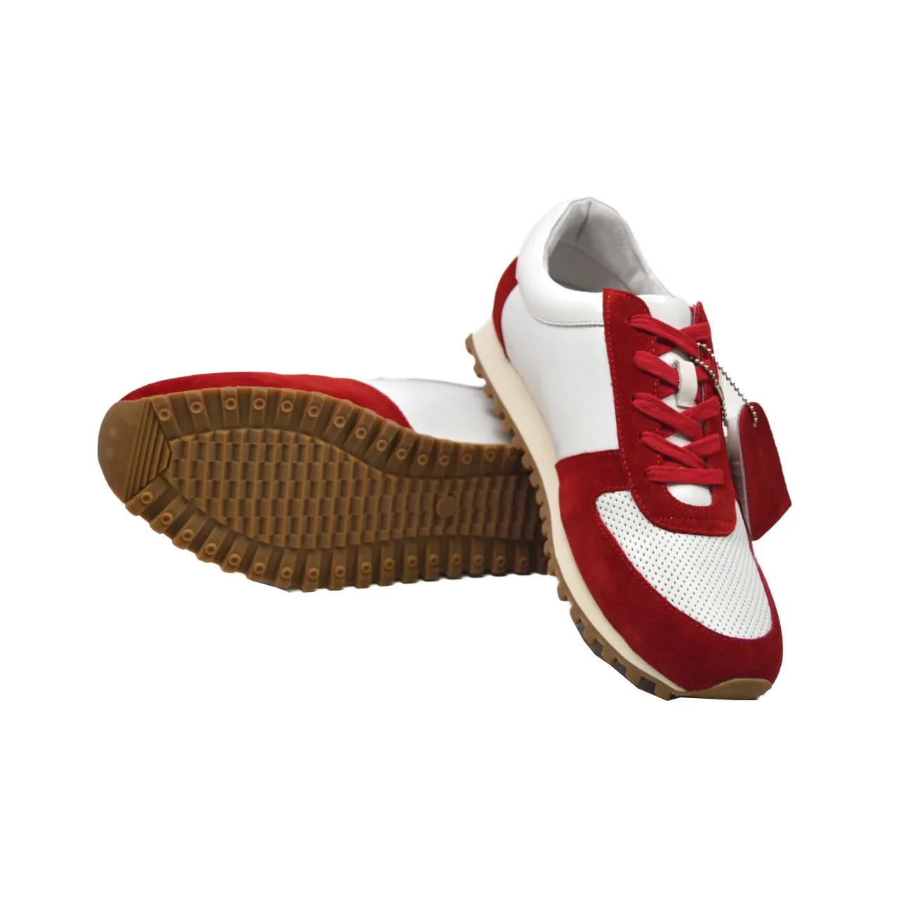 Surrey Sneakers in Rot & Weiß mit Leder- und Wildleder-Mix