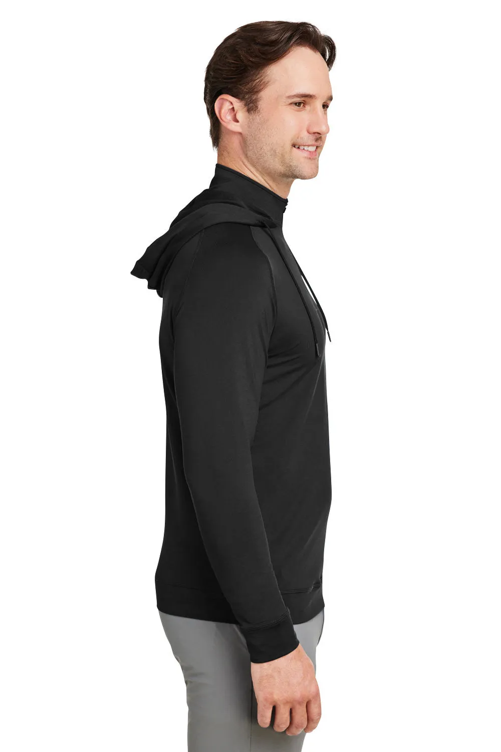 Swannies Golf Herren Vandyke 1/4 Zip Kapuzenpullover Hoodie - Schwarz