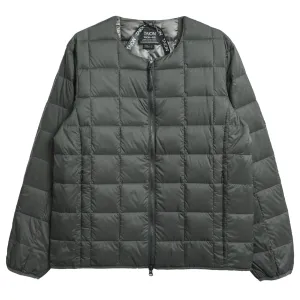 Taion Crewneck W-Zip Daunenjacke Dunkelgrau