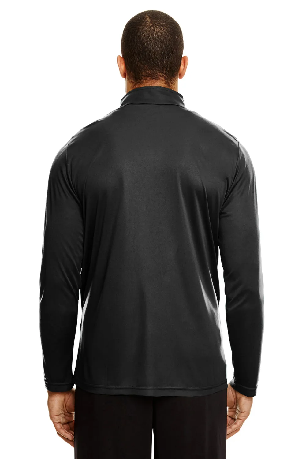 Team 365 Herren Zone Performance Feuchtigkeitstransport 1/4-Zip Sweatshirt - Schwarz