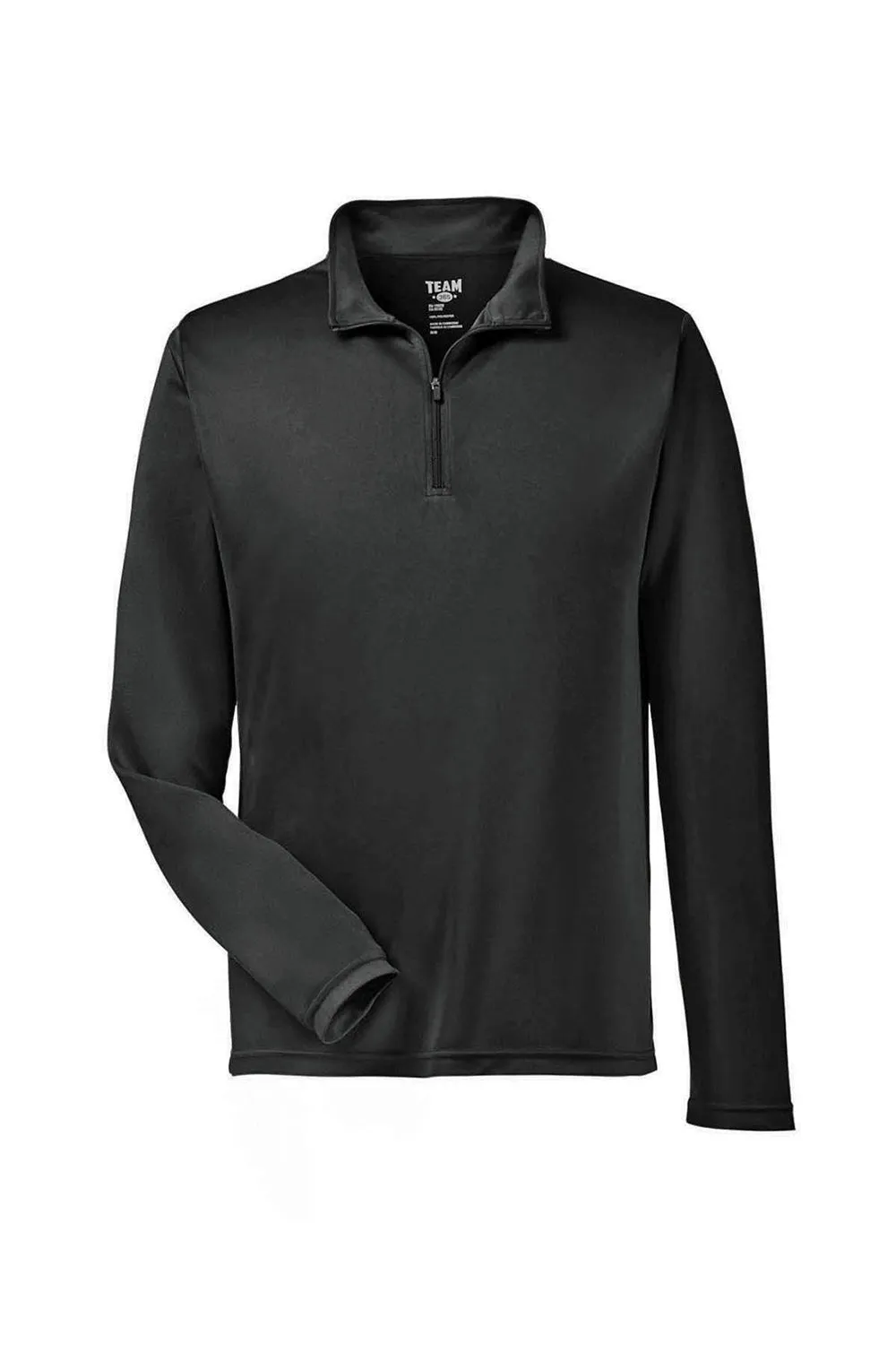 Team 365 Herren Zone Performance Feuchtigkeitstransport 1/4-Zip Sweatshirt - Schwarz