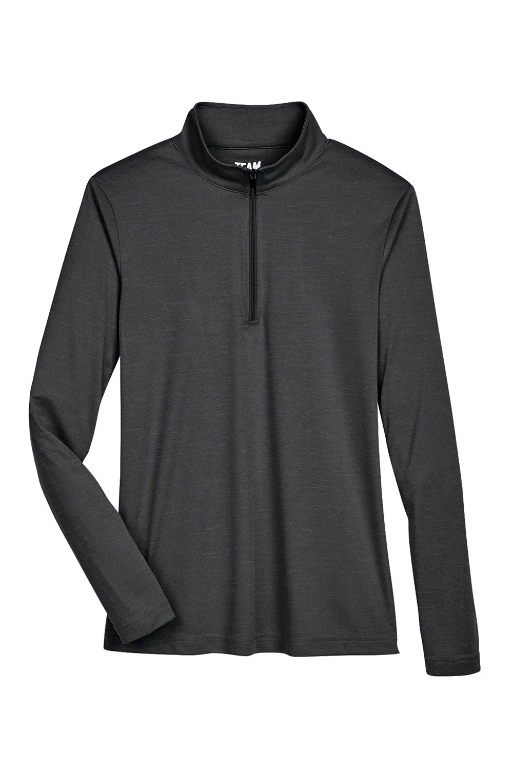 Team 365 Damen Zone Sonic Performance Feuchtigkeitstransportierendes 1/4-Zip Sweatshirt - Heather Schwarz