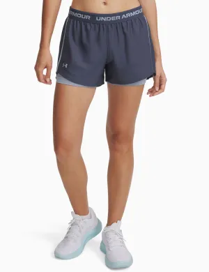 Tech Play Up 2-in-1 Shorts - Sturzregen Grau/Hafen Blau Under Armour Kleidung