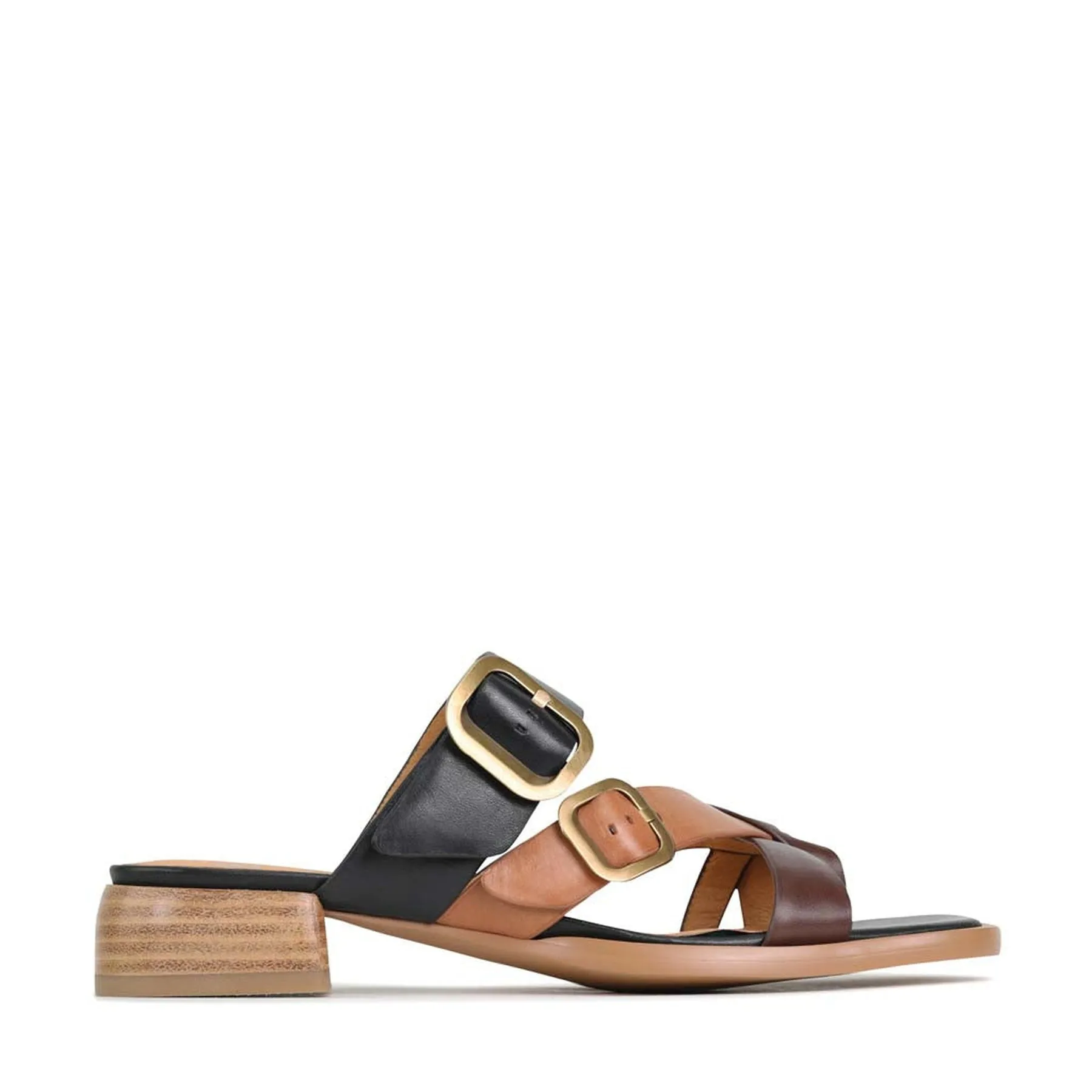 TEIA LEDER-SLIDES SANDALEN