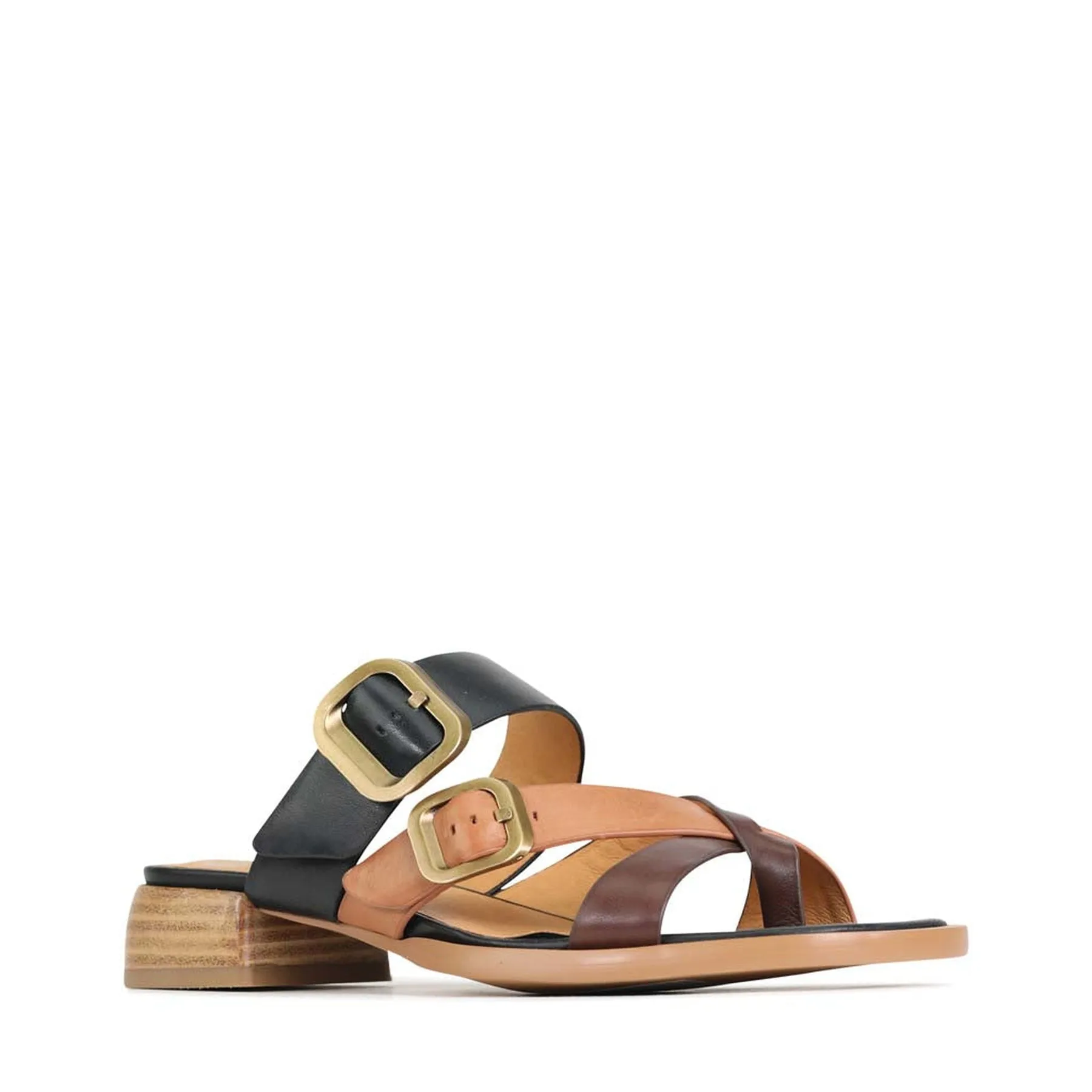 TEIA LEDER-SLIDES SANDALEN