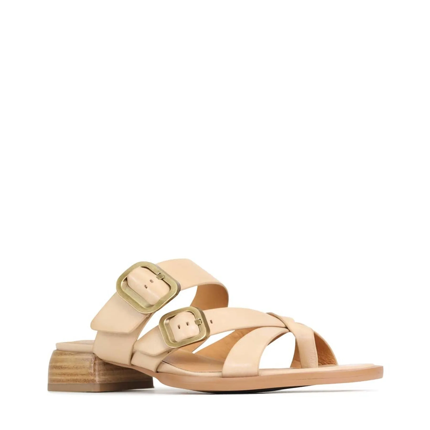 TEIA LEDER-SLIDES SANDALEN