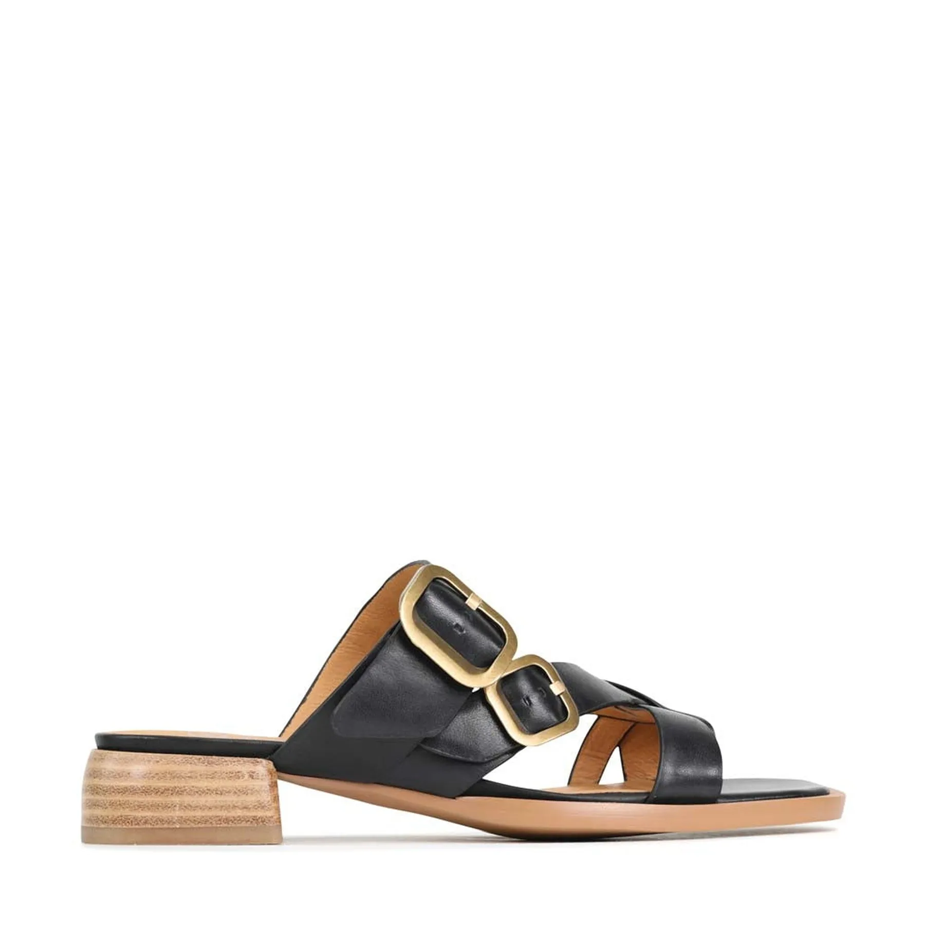 TEIA LEDER-SLIDES SANDALEN