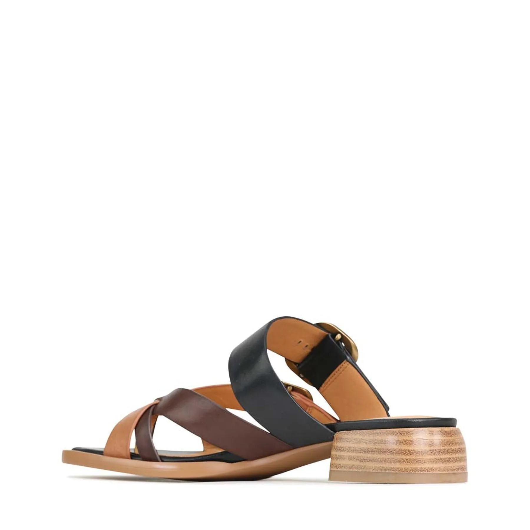 TEIA LEDER-SLIDES SANDALEN