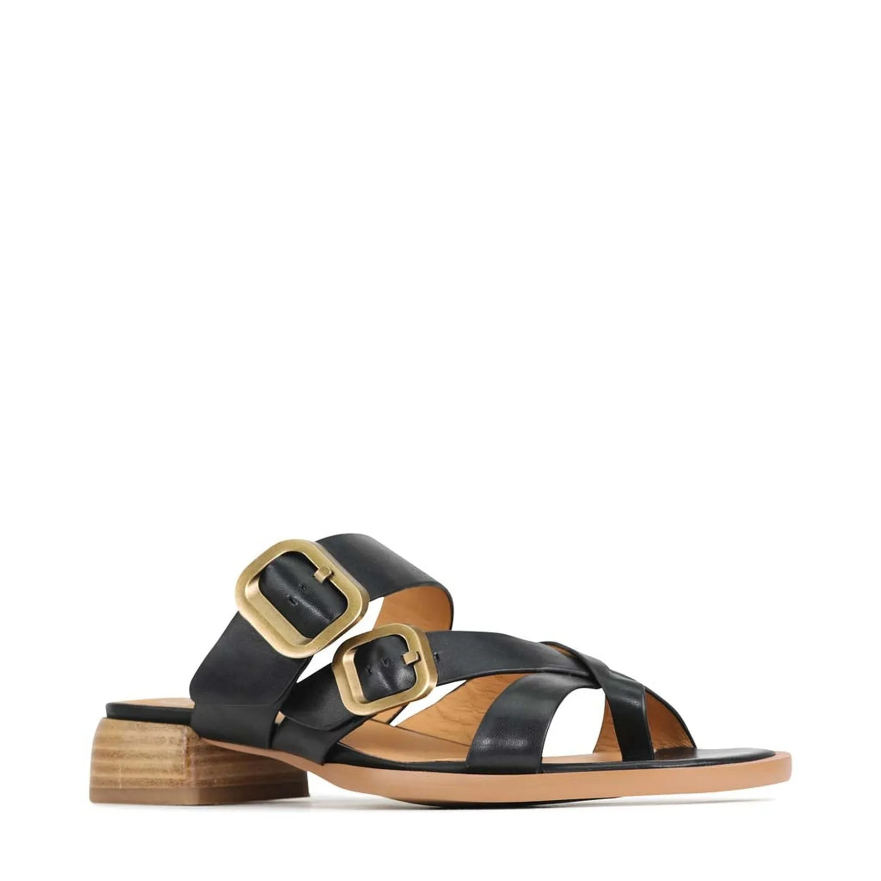 TEIA LEDER-SLIDES SANDALEN
