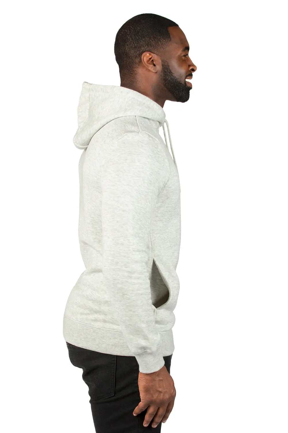 Threadfast Apparel Herren Ultimate Fleece Kapuzenpullover mit Taschen - Heather Oatmeal