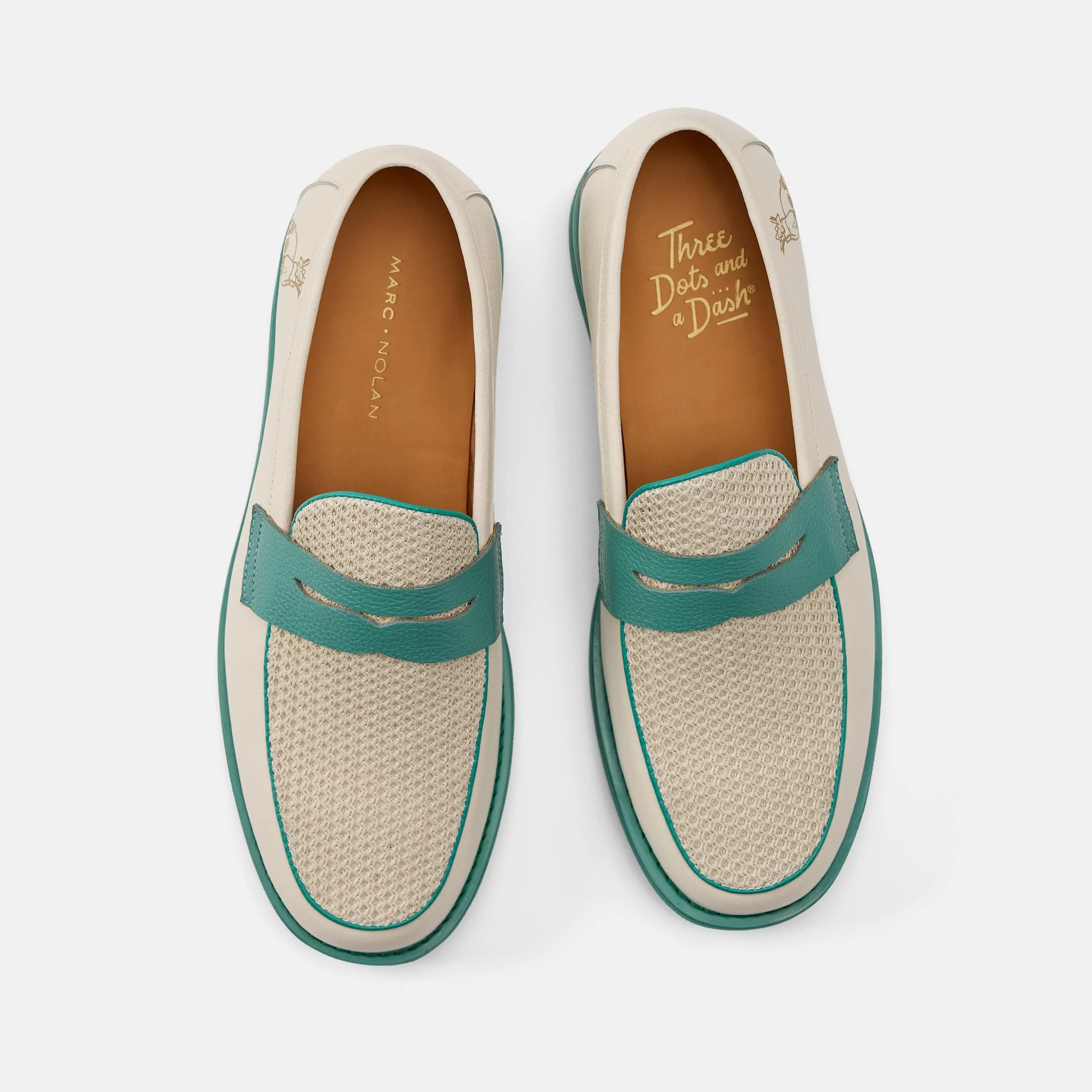 Three Dots and a Dash 'Nicht zu süß' Leder-Penny-Loafers - Herren