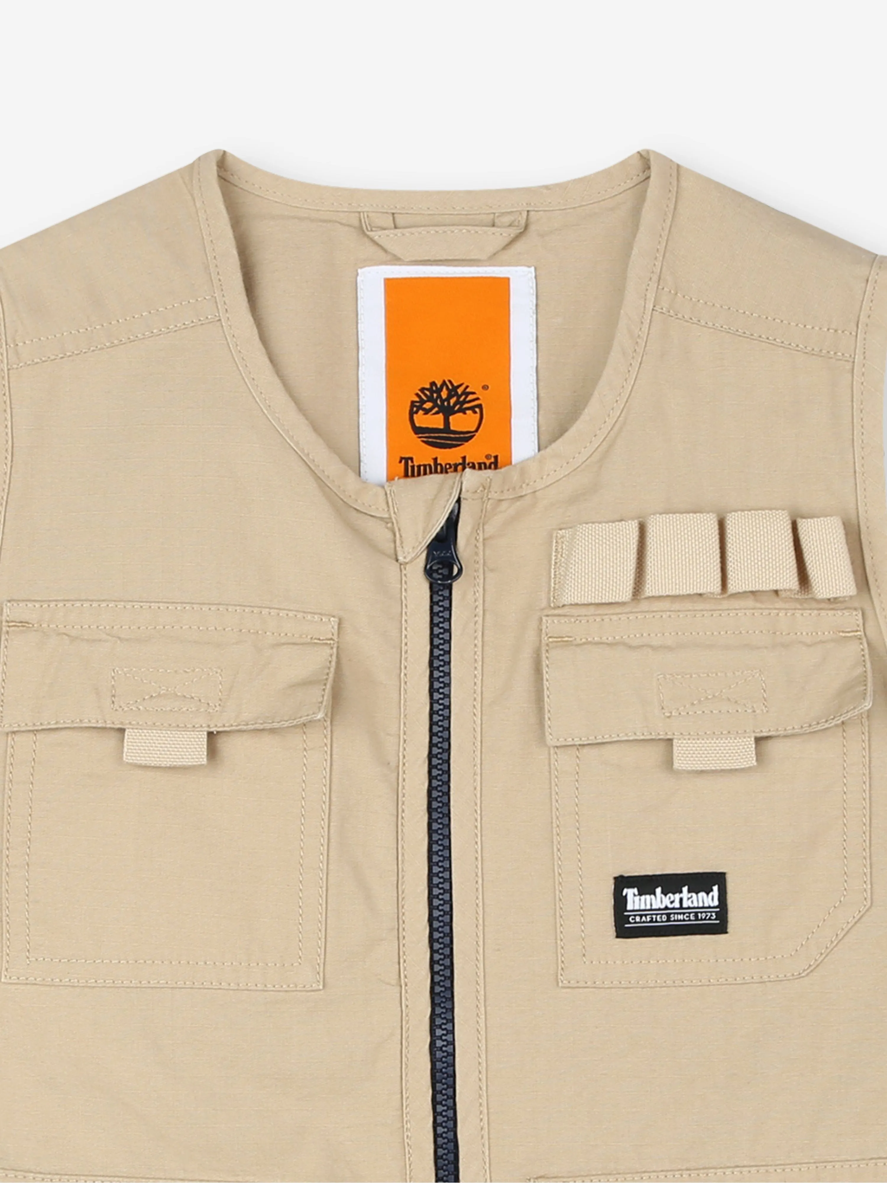 Timberland Jungen Multi-Taschen Gilet in Beige