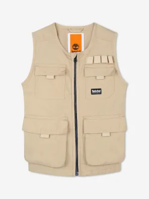 Timberland Jungen Multi-Taschen Gilet in Beige