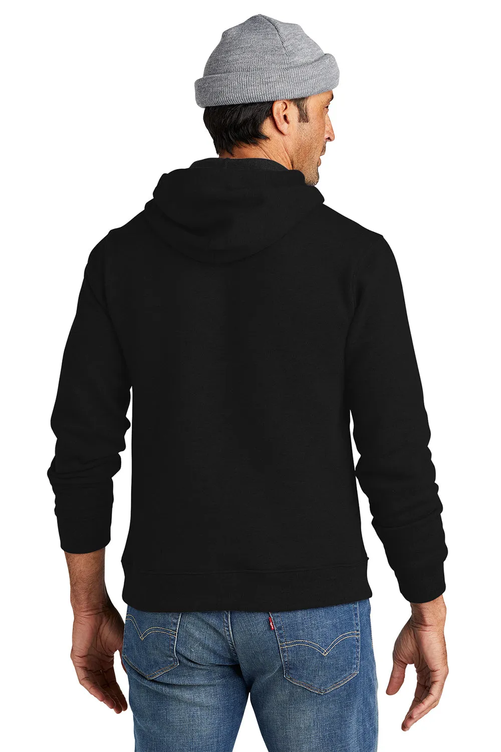 Volunteer Strickwaren Herren USA Gefertigt Chore Fleece Kapuzenpullover Hoodie mit Beuteltasche - Tiefschwarz